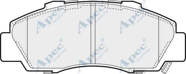 APEC BRAKING Комплект тормозных колодок, дисковый тормоз PAD1014